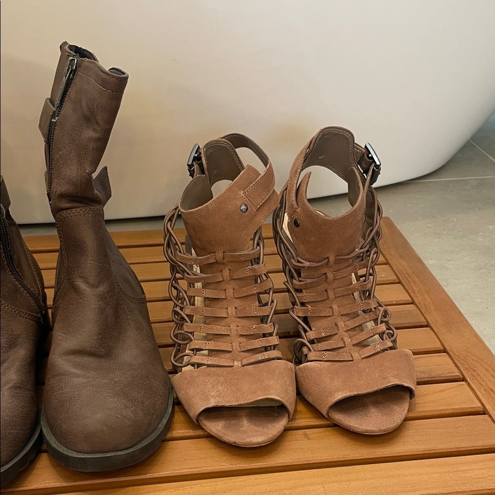SET OF 4 BROWN BOOTS!! BUNDLE! 4 Neutral Brown Boots! SEE SIZES IN DESCRIPTION! - Picture 7 of 17